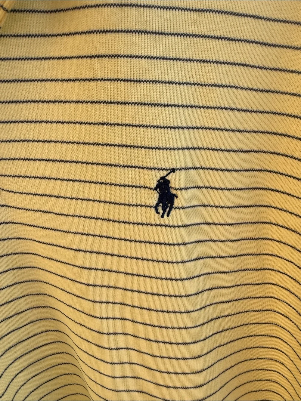 Ralph Lauren Yellow & Navy Thin-Strip Polo Shirt